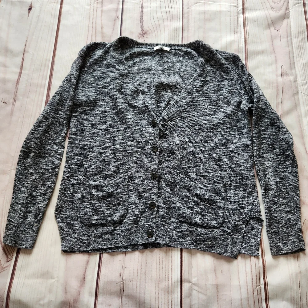 Madewell 'Fieldwalk Cardigan' Button Sweater Heather Marl Gray, Women's Size L